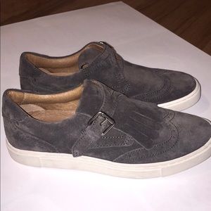 Women's Frye Brea Kiltie Sneaker grey suede
